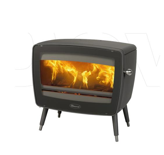 Zestaw kominek powietrzny stalowy KRATKI LUCY BLACK 12 kW Ø 200 z akcesoriami vintage 50 - Zestaw kominek powietrzny stalowy KRATKI LUCY BLACK 12 kW Ø 200 z akcesoriami